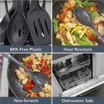 Blackmoor 66779 6-Piece Kitchen Utensils Set/Non-Scratch & Heat Resistant/BPA Free Plastic/Modern & Vibrant Stylish Black Marble Colour/Space Saving Kitchen Storage