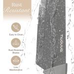nuovva Professional Kitchen Knife Set – 5Pcs Stainless Steel Grey Granite Knife Set - Sharp & Non Stick Blades Lightweight – Chef, Bread, Utility, Filleting & Paring Tools