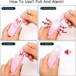 Thopeb Personal Alarm for Women– Extra Loud Siren and LED Strobe Light Original Self Defense Siren and Key Chain, Helps Elders & Womens & Kids Emergency Call (Pink)