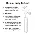 Amtech – Multi Axe, Versatile Use, Heavy-Duty Build, Backed by Amtech S, Everyday Diy & Trade Applications