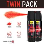 Noyzie Self Defence Spray UK Legal Pepper Spray Alternative for Men & Women with UV Marking & Keychain - Criminal Identifier Spray for Personal Protection TWIN PACK 15ml