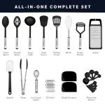 Kitchen Utensils Set - 25pieces Non-Stick Heat Resistant Cooking Utensils Set - Spoons Turners Spatula Ladle Set - Kitchen Tools Gadgets Accessories