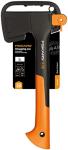 Fiskars Chopping Axe XS X7, Includes Storage and Carrying Case, Length: 35.5 cm, Non-Stick Coating, High Steel Blade/Fibreglass Handle, Black/Orange, 1015618