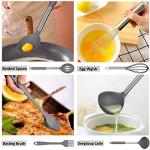 Umite Chef Kitchen Utensil Set, 15pcs Silicone Cooking Kitchen Utensils Set, Cooking Tools Turner Tongs Spatula Spoon for Nonstick Heat Resistant Cookware - (Grey)
