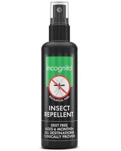 Incognito Insect Repellent Spray, 100ml - Natural DEET Free, Shields from Wide Range of Biting Insects. Clinically proven protection from Ticks & Dengue carrying mosquitoes, Organic Mosquito Repellent