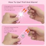 Thopeb Personal Alarm for Women– Extra Loud Siren and LED Strobe Light Original Self Defense Siren and Key Chain, Helps Elders & Womens & Kids Emergency Call (Pink)