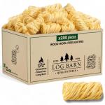 Log Barn Natural Firelighters Box of 200. Fire Lighters for Wood Burners, Pizza Ovens, Open Fires, BBQ Lighters, Fire Starters for Log Burners – Genuine Log Barn Wood Wool Firelighters