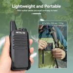 Retevis RT622 2 Way Radio, PMR446 Professional Walkie Talkie Mini Long Distance, Clear Sound, VOX Hands Free, Walkie Talkie Rechargeable, Hiking, Gifts (Black,1 Pair)