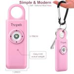 Thopeb Personal Alarm for Women– Extra Loud Siren and LED Strobe Light Original Self Defense Siren and Key Chain, Helps Elders & Womens & Kids Emergency Call (Pink)