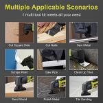 DEWINNER Oscillating Multi-Tool, Detail Sander for Drill Attachment,Sanding Kit, a Mini Saw & Grinder, Scraper and Grout Remover, Variable Speed Universal Fit Accessory