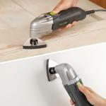 GALAX PRO 180W Oscillating Multi Tool, 22000 OPM,3 Degree Oscillating Angle with 3 Pieces Saw Blades, 1 Piece Semi Circle Blade Sanding Plate, 6 Pieces Sanding Papers for Sanding, Grinding