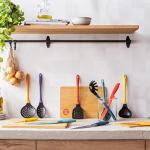 MasterChef Kitchen Utensils Set 6 Piece Cooking Tools Made From Non Scratch, Heat Resistant Material with Stylish Multi Coloured Soft-Touch Handles