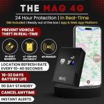 SafeTag Mag 4G – Rechargeable Magnetic 4G LTE GPS Tracker, Car, Van, Motorbike, Caravan, etc. 34-195 Countries, 90 Day Standby, Real Time Tracking and Alerts, 7 Day Free Trial+SIM Included, UK Company