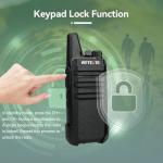 Retevis RT622 2 Way Radio, PMR446 Professional Walkie Talkie Mini Long Distance, Clear Sound, VOX Hands Free, Walkie Talkie Rechargeable, Hiking, Gifts (Black,1 Pair)