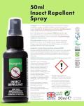 Incognito Insect Repellent Spray, 50ml - Natural DEET Free, Shields from Wide Range of Biting Insects. Clinically Proven Protection from Ticks & Dengue Carrying Mosquitoes, Organic Mosquito Repellent