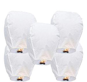 LABOTA 5 Pack Chinese Sky Lanterns, Sky Lantern to Release in Memory, 100% Biodegradable, Eco Friendly, Floating Lanterns for Outside Flying, Party Decoratin, Birthday, Eid, Funeral, Memorial Day