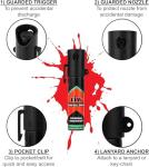 Farbgel Self-Defence Spray. UK Legal Pepper Spray alternative. Criminal Identifier Dye. UK Police Used Brand TiW TW1000. With Pocket Clip and Keyring Hole. (1 UNIT, 20 mL). Made in Germany