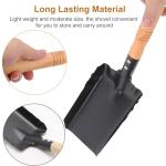 Heavy-Duty MINI Metal Coal Shovel – Durable Steel Scoop with Comfortable Wooden Handle for Fireplace, Stove, Ash, Garden Wastes and Outdoor Use 37cm x 10cm (Small)