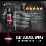 Noyzie Self Defence Spray UK Legal Pepper Spray Alternative for Men & Women with UV Marking, Keychain & Belt Clip - Criminal Identifier Spray for Personal Protection - 15ml