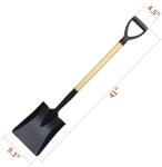 Easy Shopping® 41-Inch Heavy-Duty Square Shovel Multi-Purpose for Gardening, Digging, Snow Removal, Builders Shovel, Rubber Grip Strong handle