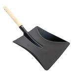 Large 9" Wooden Handel Black Metal Steel Coal Ash Shovel for Fireplace and Dustpan