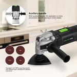 GALAX PRO Oscillating Tool, 400W Multifunction Tool 15000-22000OPM 6 Variable Speed Oscillating Vibration,Quick Change System,Angle 4 Degrees,for Cutting, Sanding and Grinding,with 30 Pcs Accessories