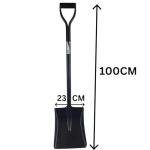 Easy Shopping® Black Full Metal Shovel/Spade for Gardening, Digging, and Builder Work, Square Head, D -Grip Handle Light Wight