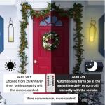 Perfnique Modern Farmhouse Lantern Decor, 15'' 13'' Set of 2 Black Metal Lanterns, 2 LED 6hr Timer Flickering Flameless Candles, Lanterns Decorative for Outdoor Decor, Home, Indoor, Patio (Black)