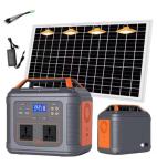 Rexhan 550W Portable Power Station, LiFePO4 Battery, Mobile Battery Power, Solar Generator, Emergency Outdoor Power, 120W Solar Panel, 2025 Version, 240V 550W AC Outlet, USB-C, RVs, Outdoor, Camping