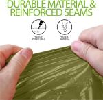 Kanuothbon Emergency Survival Poncho (4pc) Thermal Mylar Foil Coating Blanket for Heat Retention and Rain | Reversible with Hood | Waterproof, Windproof, Portable, Hands-free, Outdoor Kit