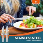 SOL 8pk Dinner Knives - 22cm Stainless Steel Table Knives, Dishwasher Safe Cutlery Set, Durable Knife Cutlery for Dining, Sleek Table Knife Design