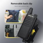 Retevis RT622 Walkie Talkies for Adults, Mini 2 Way Radio Rechargeable, 113g Portable Radio, VOX, PMR446, Professional Walkie Talkies 4 Pack for Restaurants, Hotels, Cafes (Black, 4 Pack)