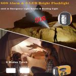 Wind Up Solar Radio, Survival Hand Crank Dynamo AM/FM Emergency Weather Radio, 2000mAh Rechargeable USB Phone Charger, SOS Alarm, LED Bright Flashlight, for Household and Outdoor Camping, Hiking