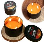 Long-Burning Emergency Candle (3 Wicks) - 36-Hour Survival Kit in Tin Box for Blackouts, Winter Storms, Hunting, and Camping (3pcs)