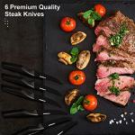 Knife Set with Block, 14 Piece with Built-in Sharpener, Kitchen Knives for Chopping, Slicing, Dicing Cutting by ACOQOOS