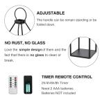 Perfnique Modern Farmhouse Lantern Decor, 15'' 13'' Set of 2 Black Metal Lanterns, 2 LED 6hr Timer Flickering Flameless Candles, Lanterns Decorative for Outdoor Decor, Home, Indoor, Patio (Black)