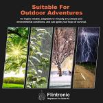 flintronic Survival Fire Steel, Flint Striker Steel Fire Starter Kit, Magnesium Ferrocium Rod Firesteel with Scale Scraper & Whistle, Outdoor Emergency Survival Tool for Travelling Camping Hiking