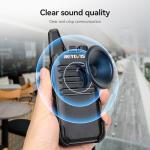 Retevis RT622 Walkie Talkies for Adults, Mini 2 Way Radio Rechargeable, 113g Portable Radio, VOX, PMR446, Professional Walkie Talkies 4 Pack for Restaurants, Hotels, Cafes (Black, 4 Pack)