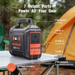 MARBERO Portable Power Station 26,400mAh Large Battery Pack 100W(150W Peak) Power Bank with Plug Socket 220V 98Wh Generator LED Light for Outdoor Adventure RV Trip Home Blackout Emergency