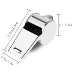 iJiZuo Stainless Steel Whistle, Metal Referee Whistle with 41cm Lanyard, Stainless Sports Whistles for Outdoor Activities, Referees, Coaches, Lifeguards, Soccer, Basketball-Silver