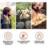 flintronic Survival Fire Steel, Flint Striker Steel Fire Starter Kit, Magnesium Ferrocium Rod Firesteel with Scale Scraper & Whistle, Outdoor Emergency Survival Tool for Travelling Camping Hiking