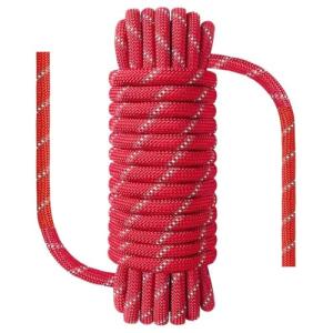 NorthPada 10 mm x 5 Meters Static Nylon Heavy Duty Outdoor Climbing Rope for Knotting Practice, Arborist Tree Work, Marine Anchor Boat, Rappelling Emergency, Swing, Red