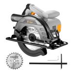 Circular Saw 1200W: DEKOPRO High-Power Saw with 165mm 24T Blade, 4800 RPM, Max Cut Depth 55mm (90°), 33mm (45°), Heavy-Duty Steel Base, Includes Guide Rai, Power Saw for Wood, PVC