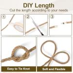 vsshe 10m Jute Rope, 8mm Thick Jute Twine String, Natural Braided Jute Garden Rope for Cat Scratching Post Ropes, Gardening, Camping, Decoration, Gift Wrapping and Craft Decoration (Brown)