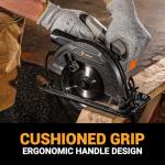 Circular Saw 1200W: DEKOPRO High-Power Saw with 165mm 24T Blade, 4800 RPM, Max Cut Depth 55mm (90°), 33mm (45°), Heavy-Duty Steel Base, Includes Guide Rai, Power Saw for Wood, PVC