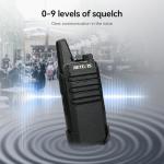 Retevis RT622 Walkie Talkies for Adults, Mini 2 Way Radio Rechargeable, 113g Portable Radio, VOX, PMR446, Professional Walkie Talkies 4 Pack for Restaurants, Hotels, Cafes (Black, 4 Pack)