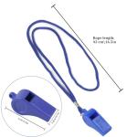 10 Pcs Plastic Whistles Sports Whistles, Loud Clear Crisp Referee Whistle with Lanyard, Ref Whistles for Football Sports Teachers Coaches Emergency Survival Camping Lifeguard Whistles Party Whistles