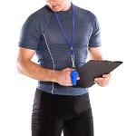 4 Packs Plastic Whistles With Lanyard Set For Coach Referee Sports Match Survival Emergency 4 Colors Black Blue Yellow Red