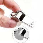 iJiZuo Stainless Steel Whistle, Metal Referee Whistle with 41cm Lanyard, Stainless Sports Whistles for Outdoor Activities, Referees, Coaches, Lifeguards, Soccer, Basketball-Silver