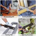 Heatigo Small Japanese Hand Saw for Wood, Wooden Handle Fine Tooth 11/17 TPI, Pull Saw for Trimming Pruning Woodworking Tool